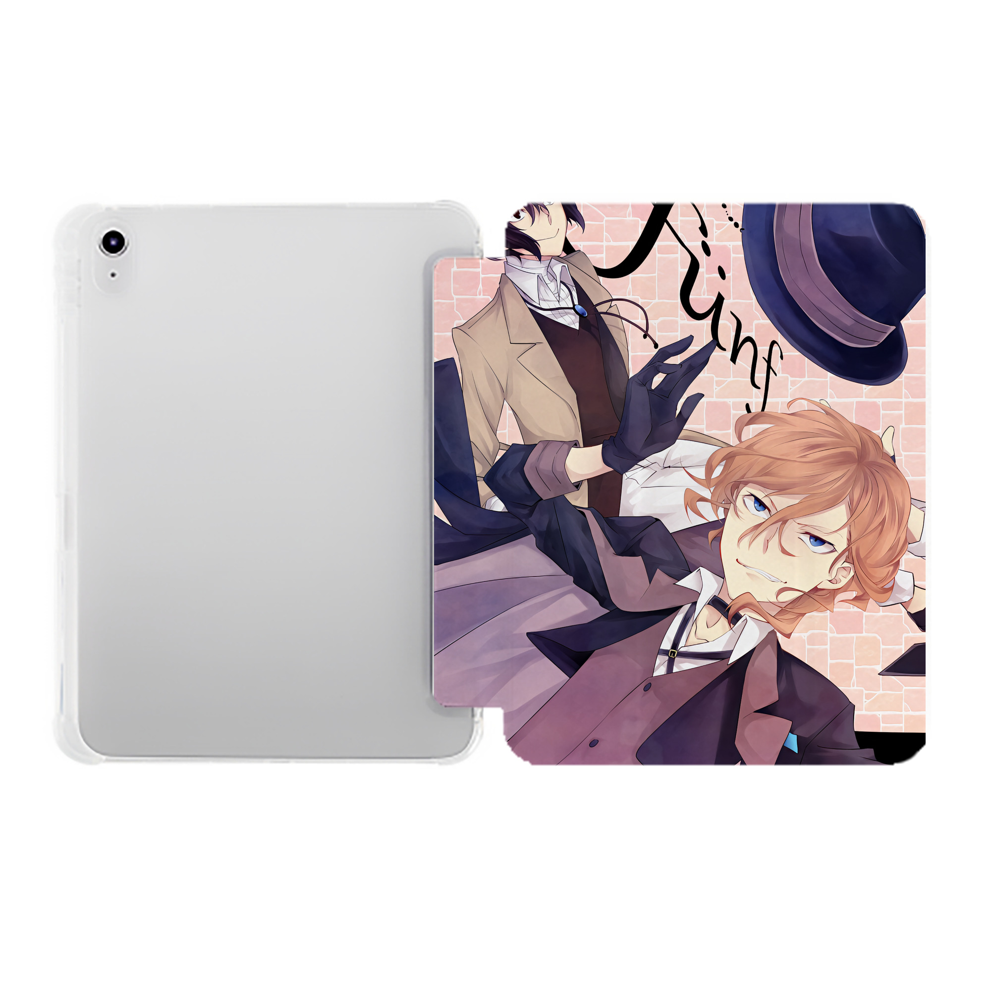（画像用） 文豪ストレイドッグス Bungo Stray Dogs IPad ケース ペン収納付き 三つ折りスタンド PUレザー×シリコン 対応機種9.5/10.5/10.9インチ
